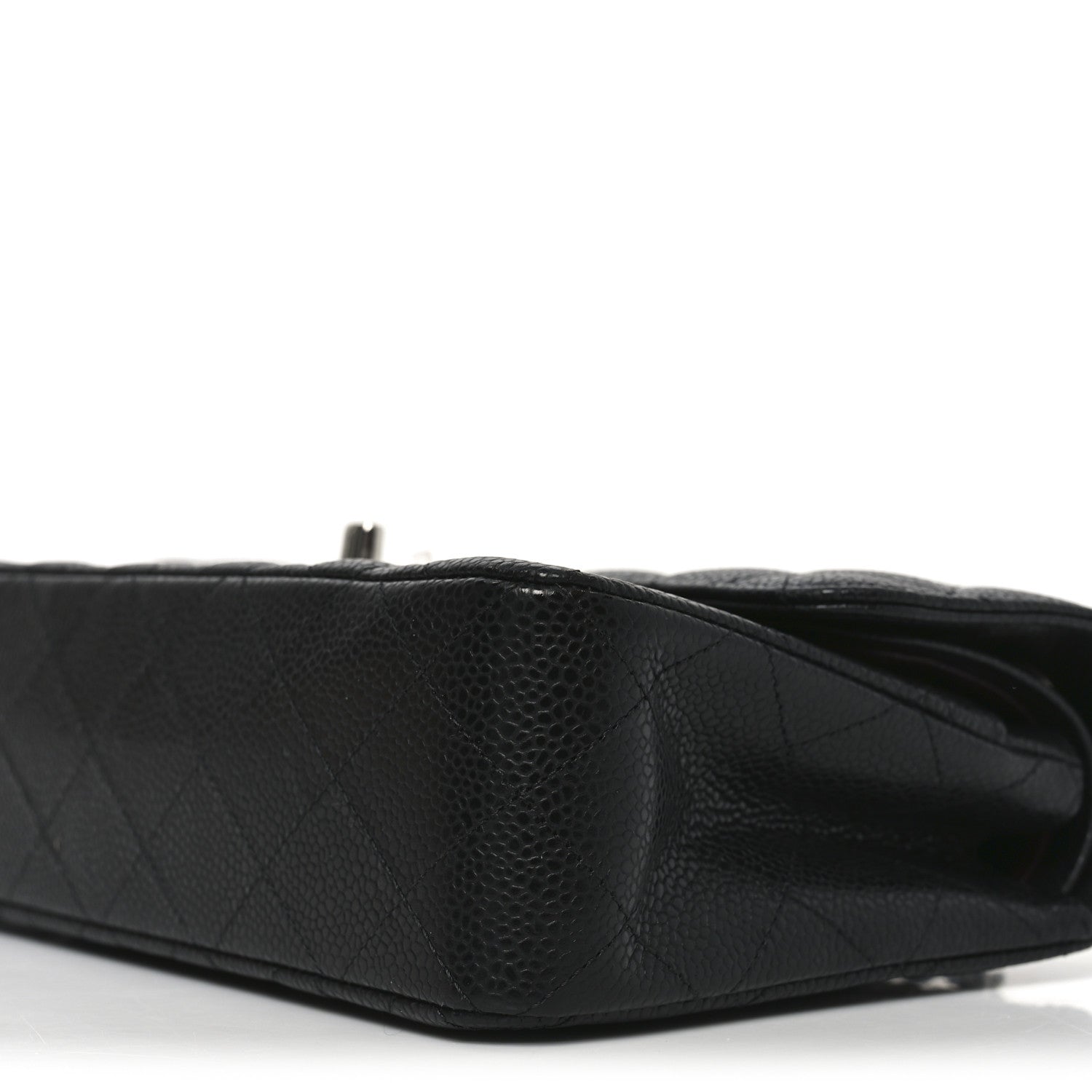 Caviar Quilted Small Double Flap Black