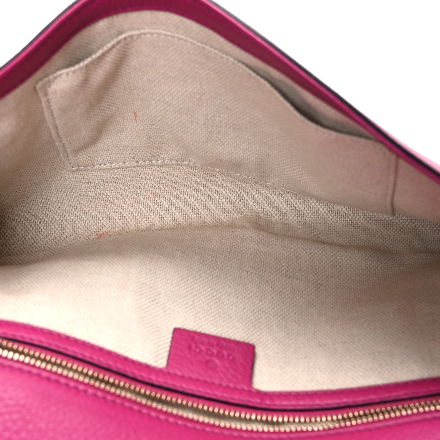 Pebbled Calfskin Medium Soho Clutch Bright Bouganville