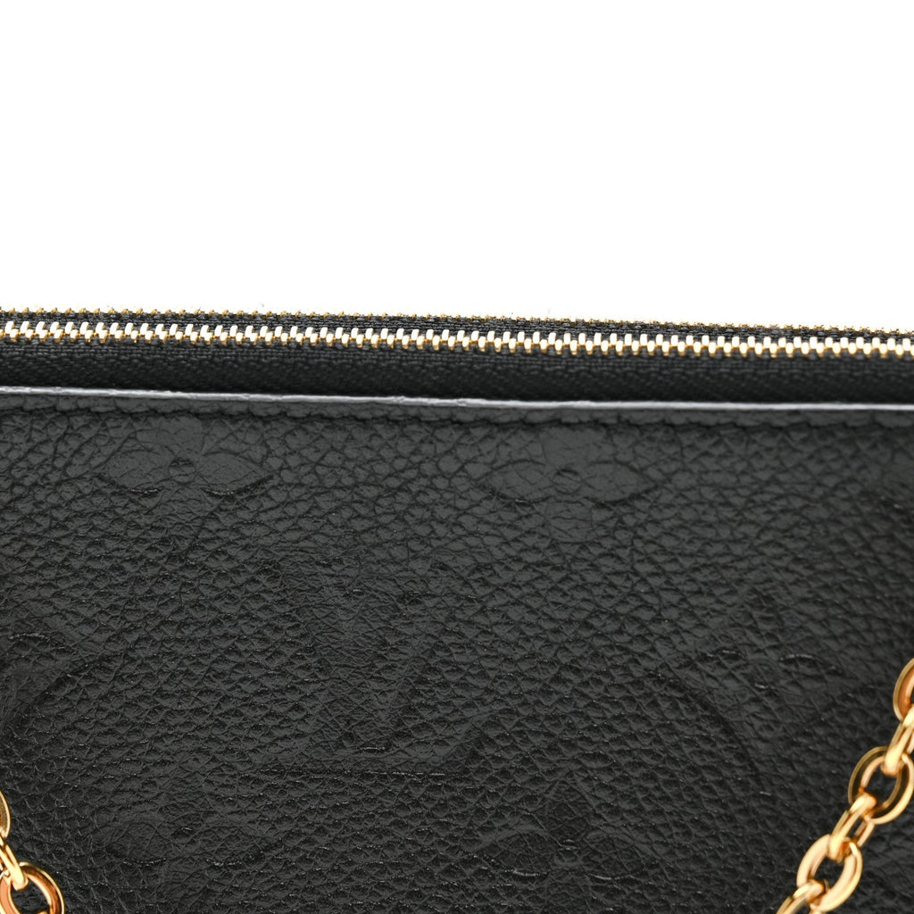 Empreinte Double Zip Pochette Black