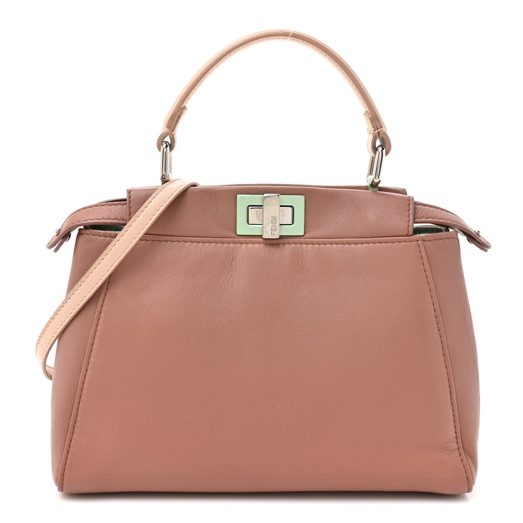 Nappa Colorblock Mini Peekaboo Iconic Satchel English Rose Plaster Oxigen