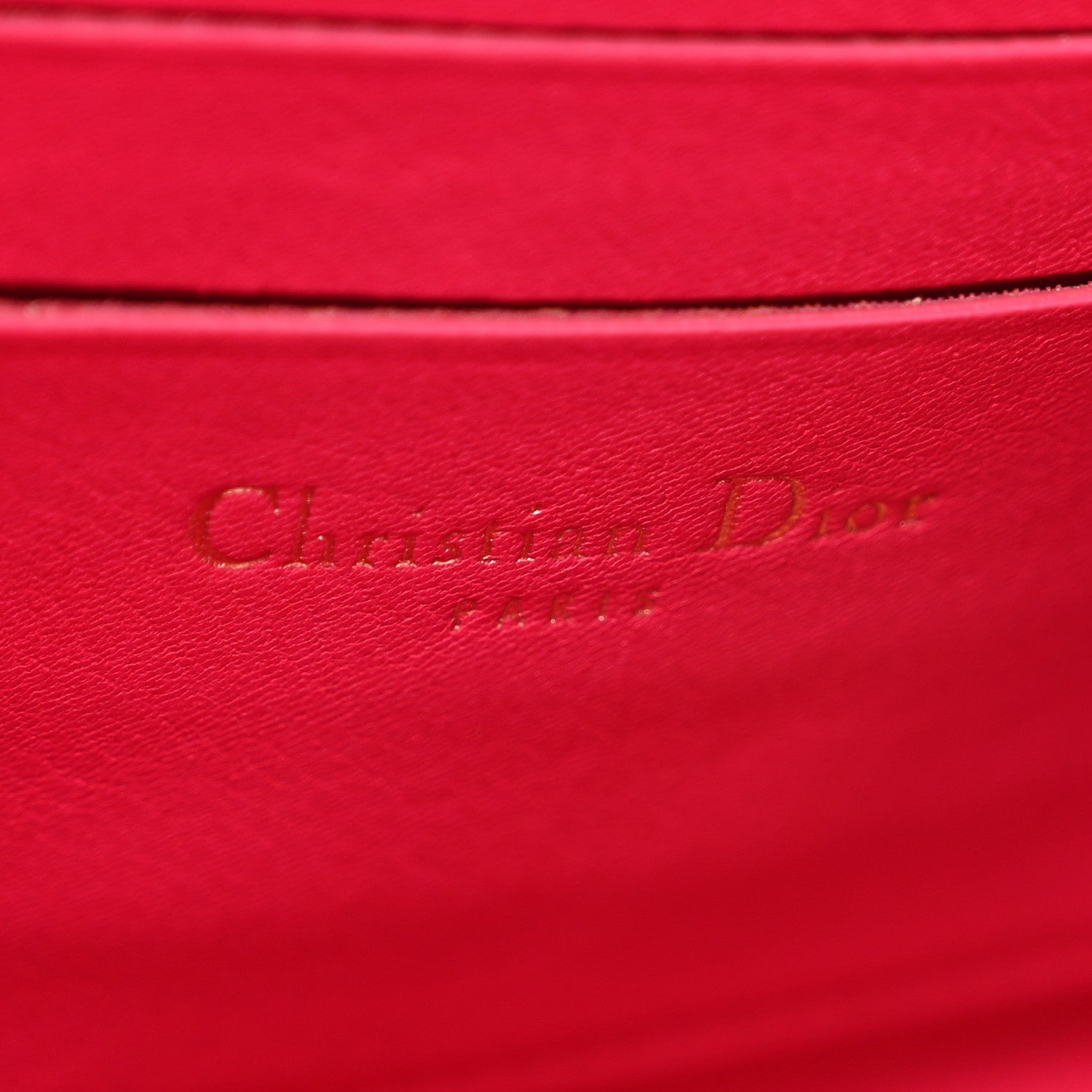 Patent Cannage Miss Dior Promenade Pouch Fuchsia