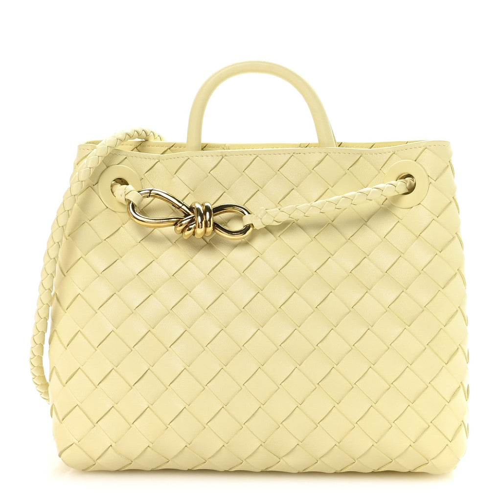 Nappa Intrecciato Small Andiamo Shoulder Bag Chamomile