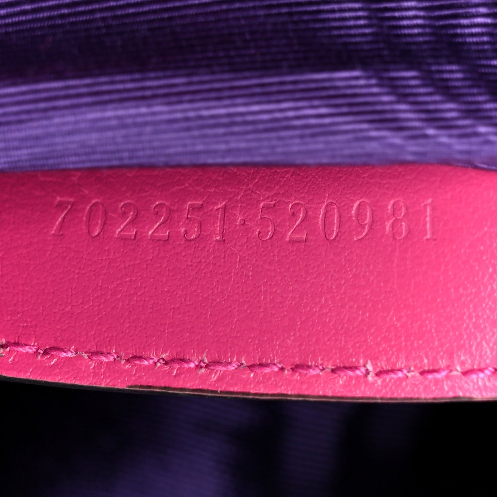 Nylon Calfskin Enamel GG Matelasse Mini Bowler Bag Lovely