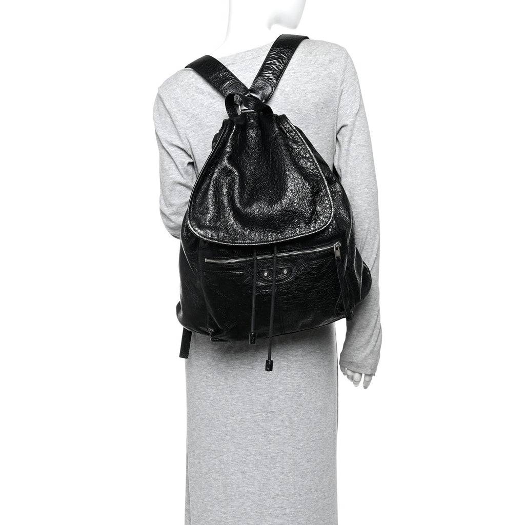 Agneau Giant 12 Silver Hardware S Traveler Backpack Black