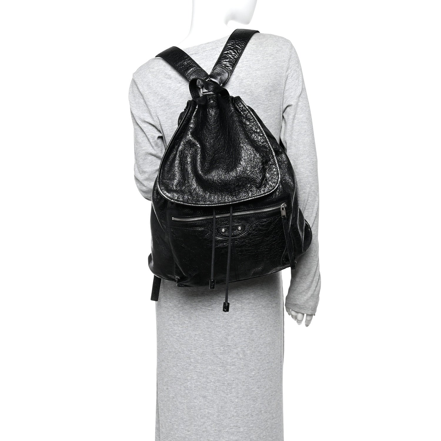 Agneau Giant 12 Silver Hardware S Traveler Backpack Black