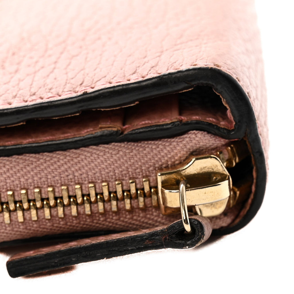 Dollar Calfskin Interlocking G Continental Wallet Soft Pink