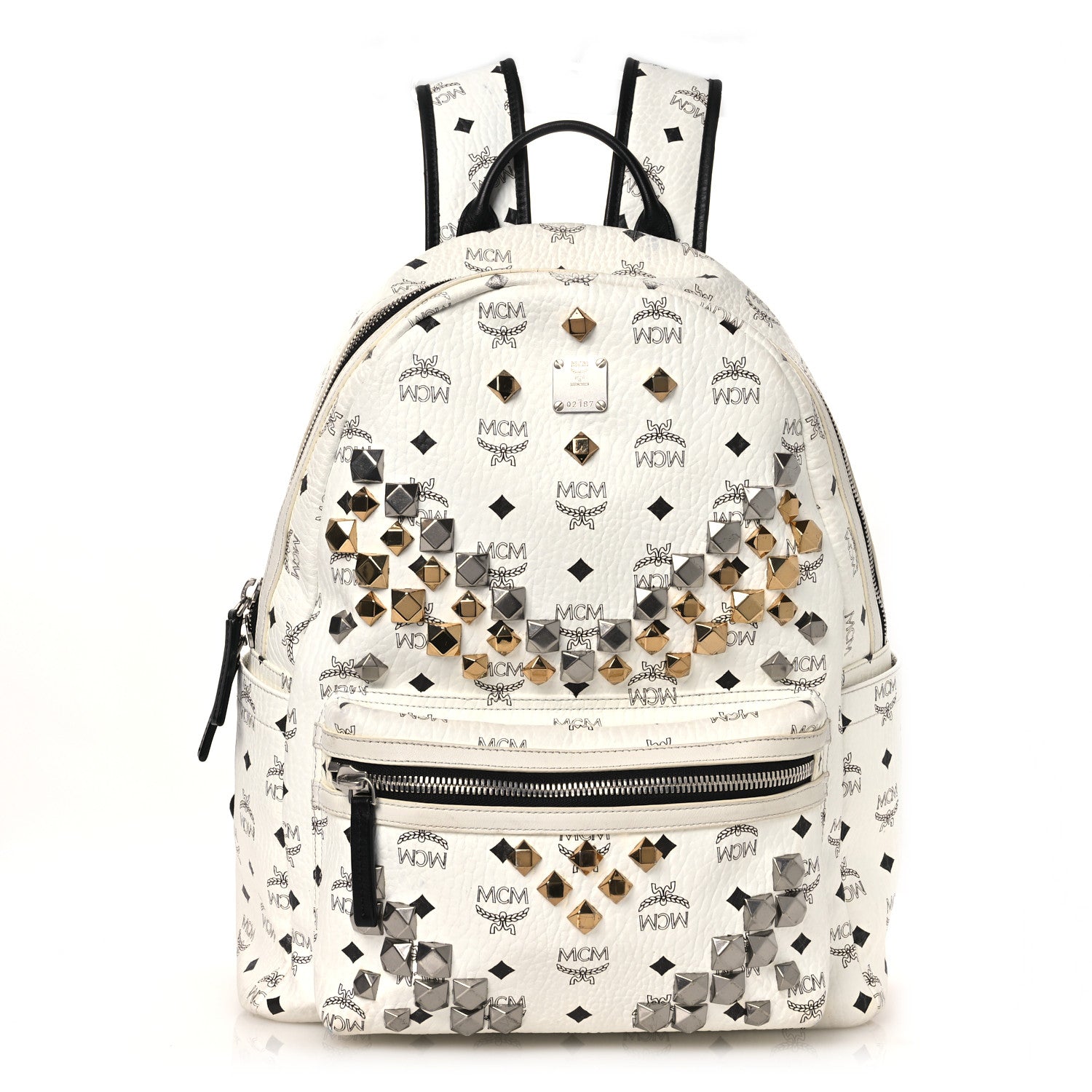 Visetos Studded Medium Stark M Backpack White
