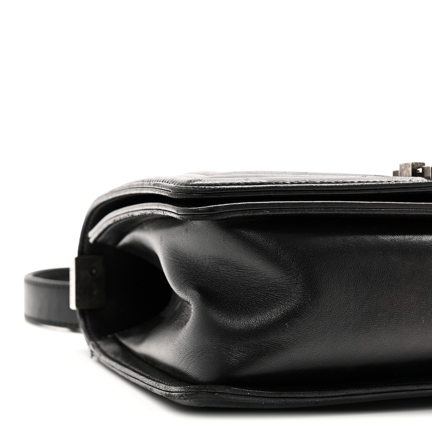 Lambskin Quilted Medium Boy Flap Black