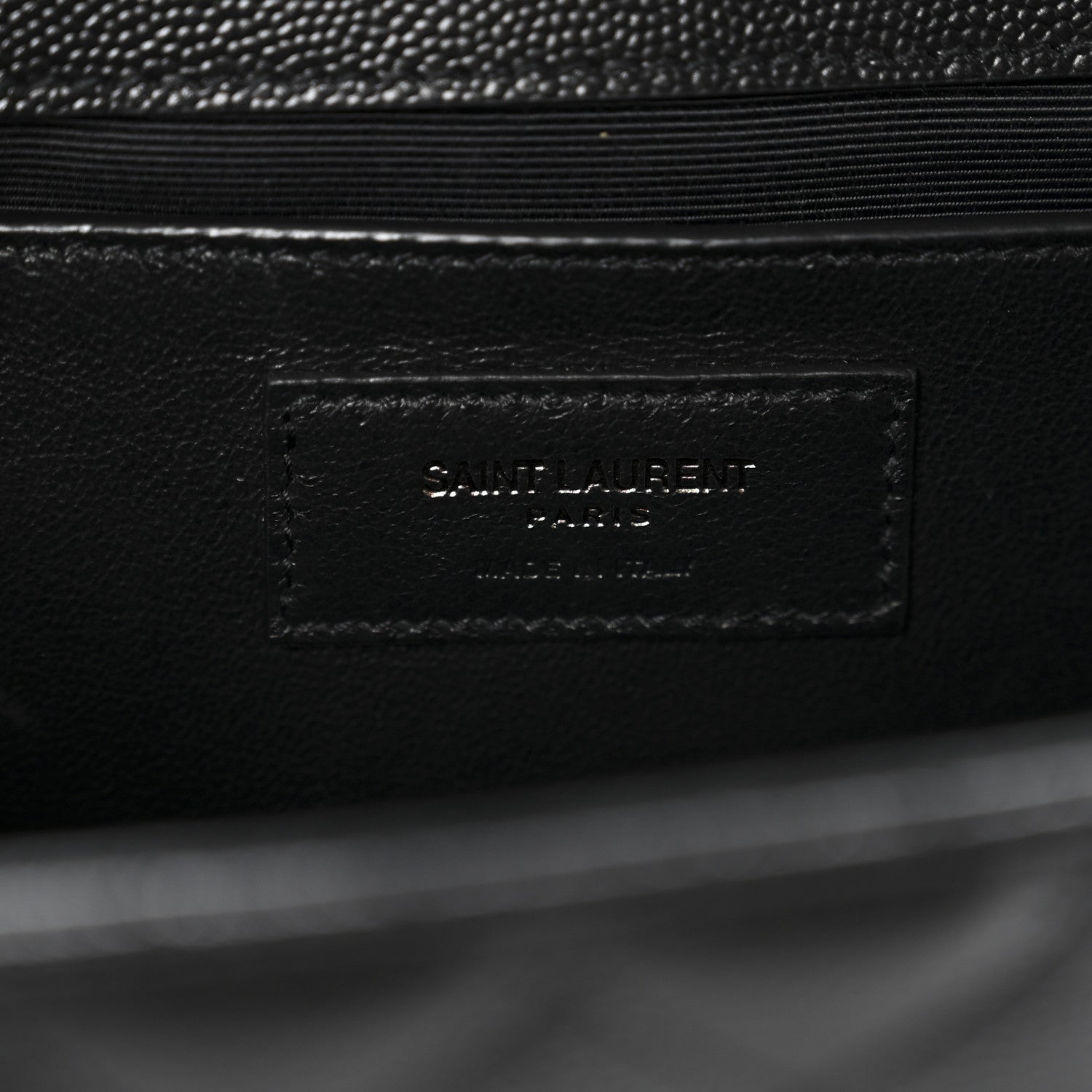 Grain De Poudre Textured Mixed Matelasse Triquilt Medium Monogram Monochrome Satchel Black