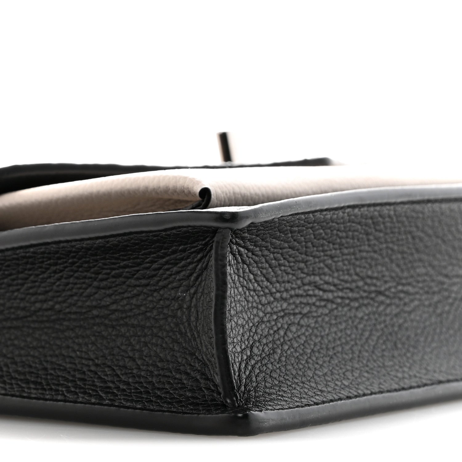 Soft Calfskin Snakeskin My Lockme Chain Bag Pochette Black