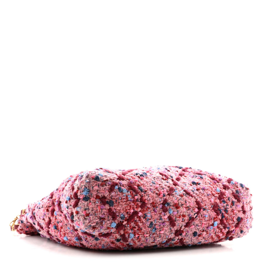 Tweed Quilted Chanel 22 Pink Burgundy