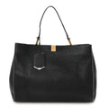Calfskin Le Dix Soft Cabas M Shoulder Bag Black