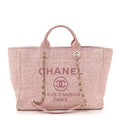 Lurex Boucle Deauville Medium Tote  Pink
