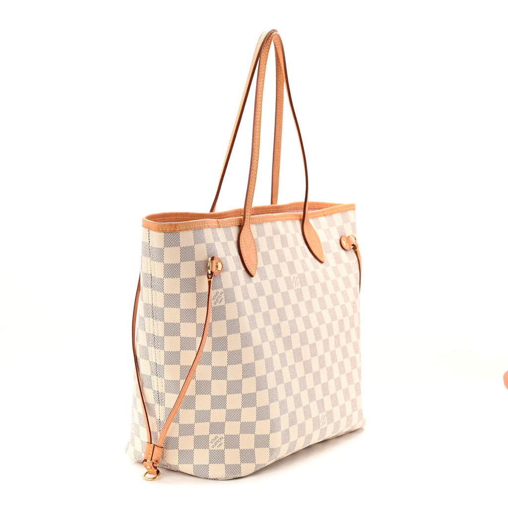 Damier Azur Neo Neverful lMM Rose Ballerine