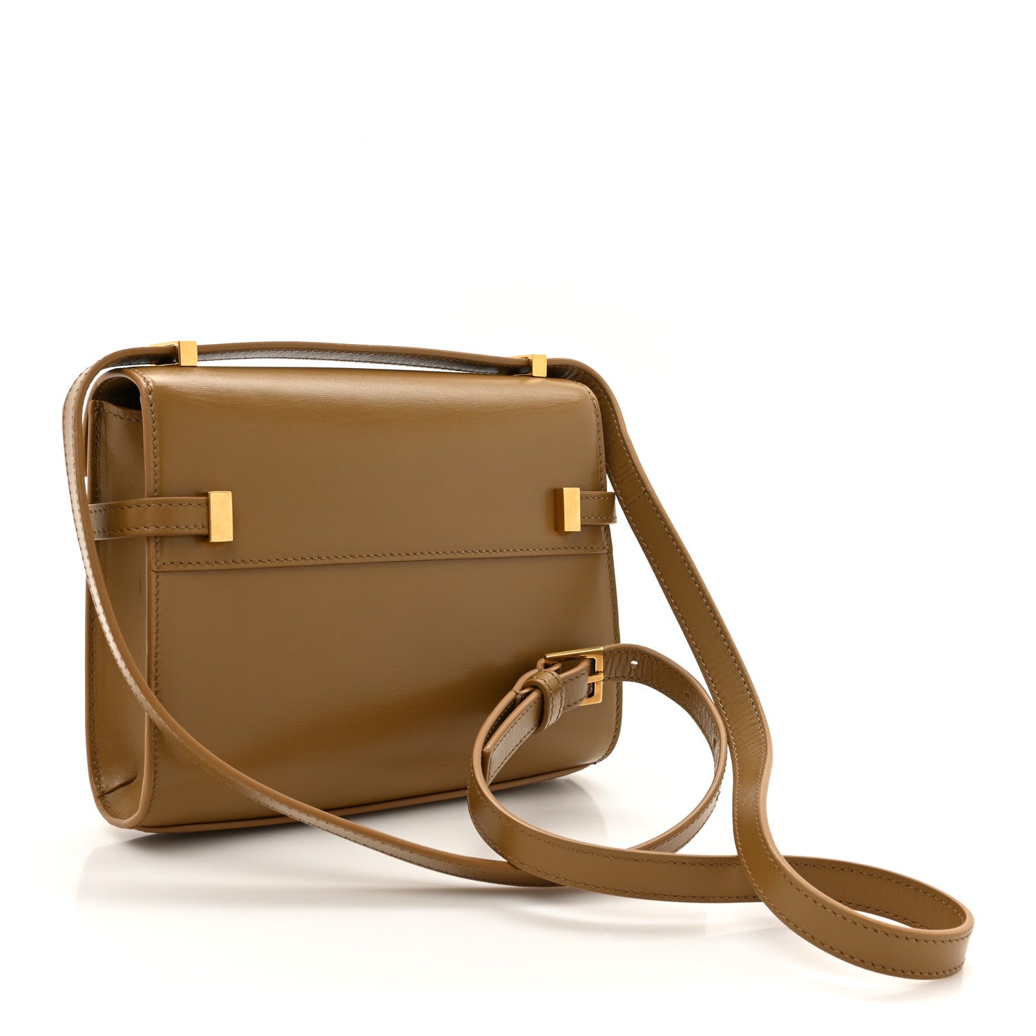 Smooth Calfskin Mini Manhattan Shoulder Bag Natural Tan