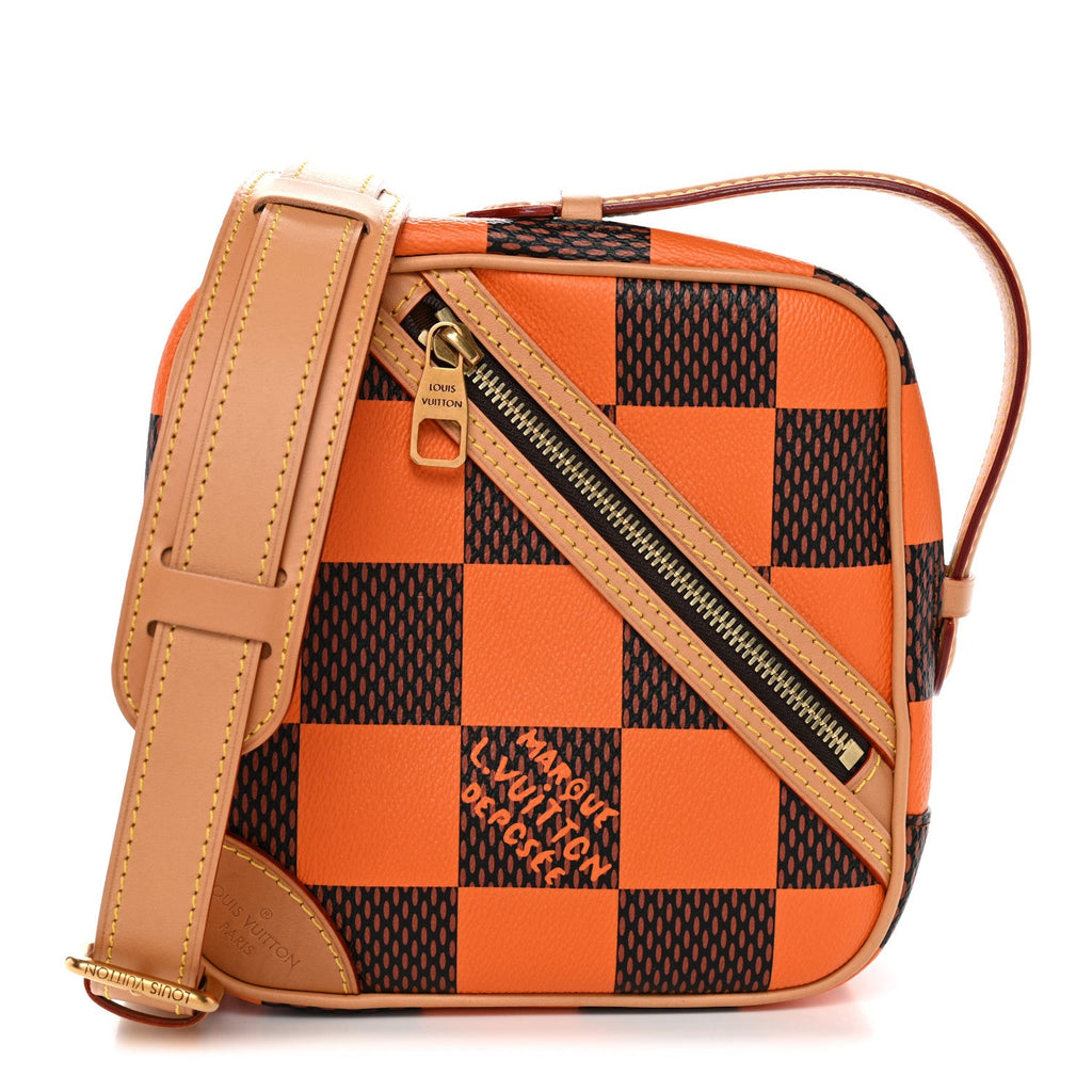 Damier Pop Chess Messenger Orange