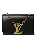 Calfskin Chain Louise GM Black