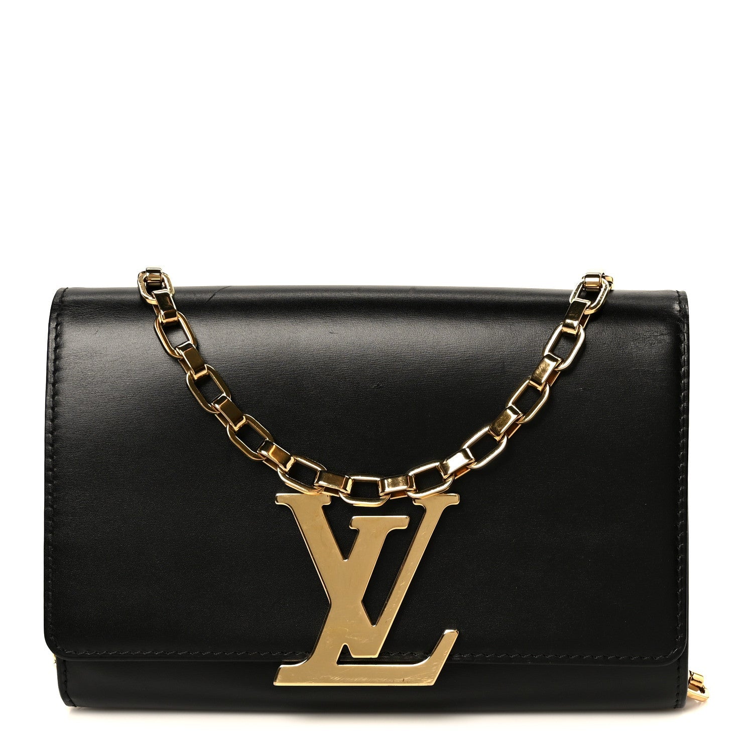 Calfskin Chain Louise GM Black