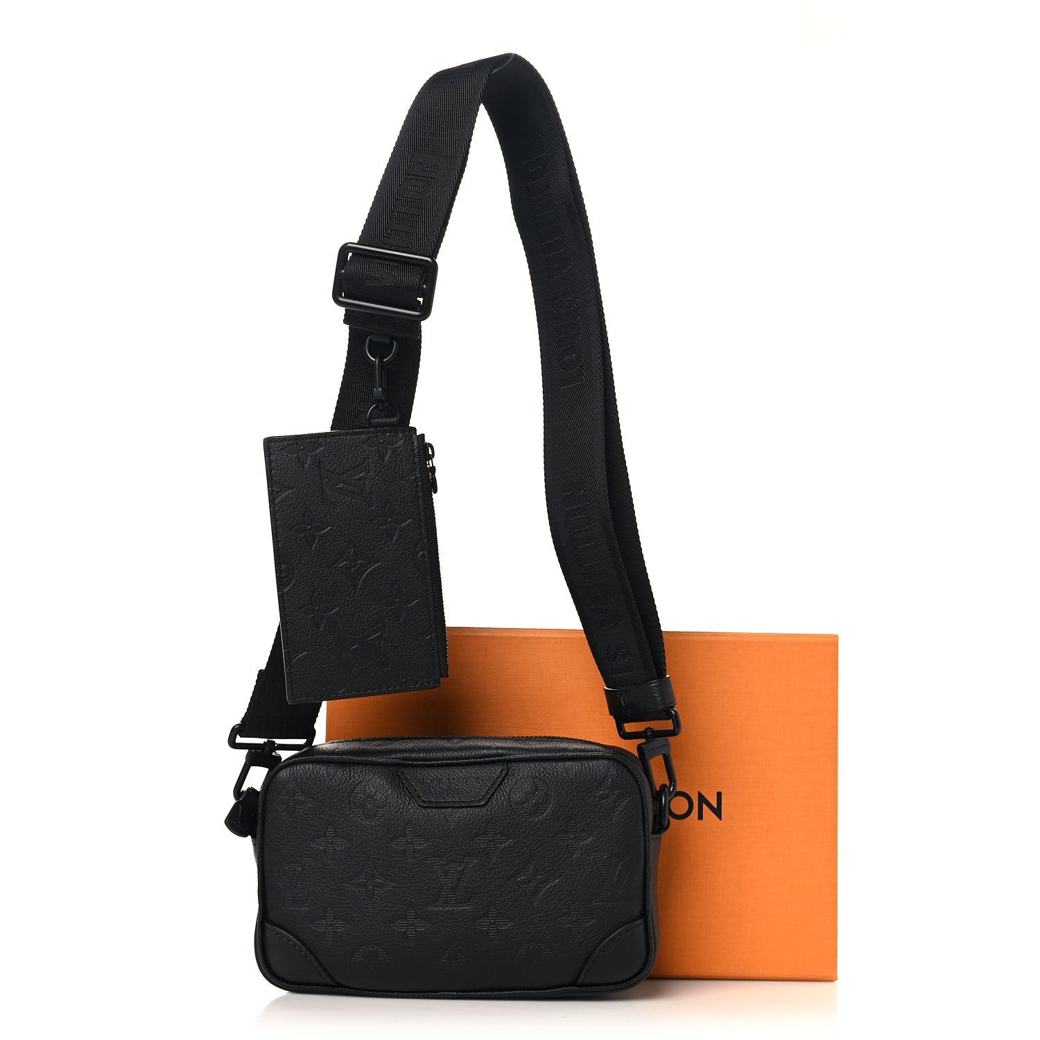 Calfskin Monogram Shadow Trocadero Wearable Wallet Black