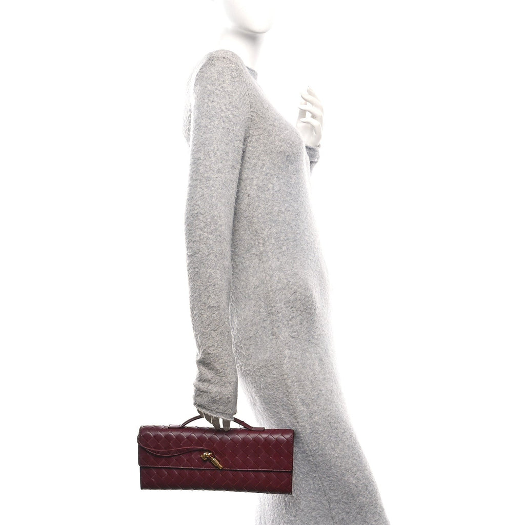 Nappa Intrecciato Long Andiamo Top Handle Clutch Barolo