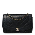 Lambskin Quilted Medium Single Flap Black