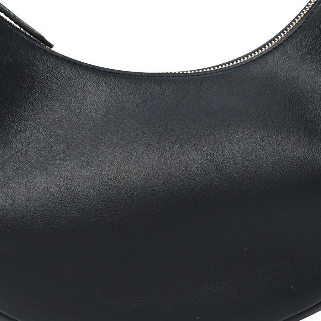 Vitello Grace Matte Small Fendigraphy Hobo Bag Black