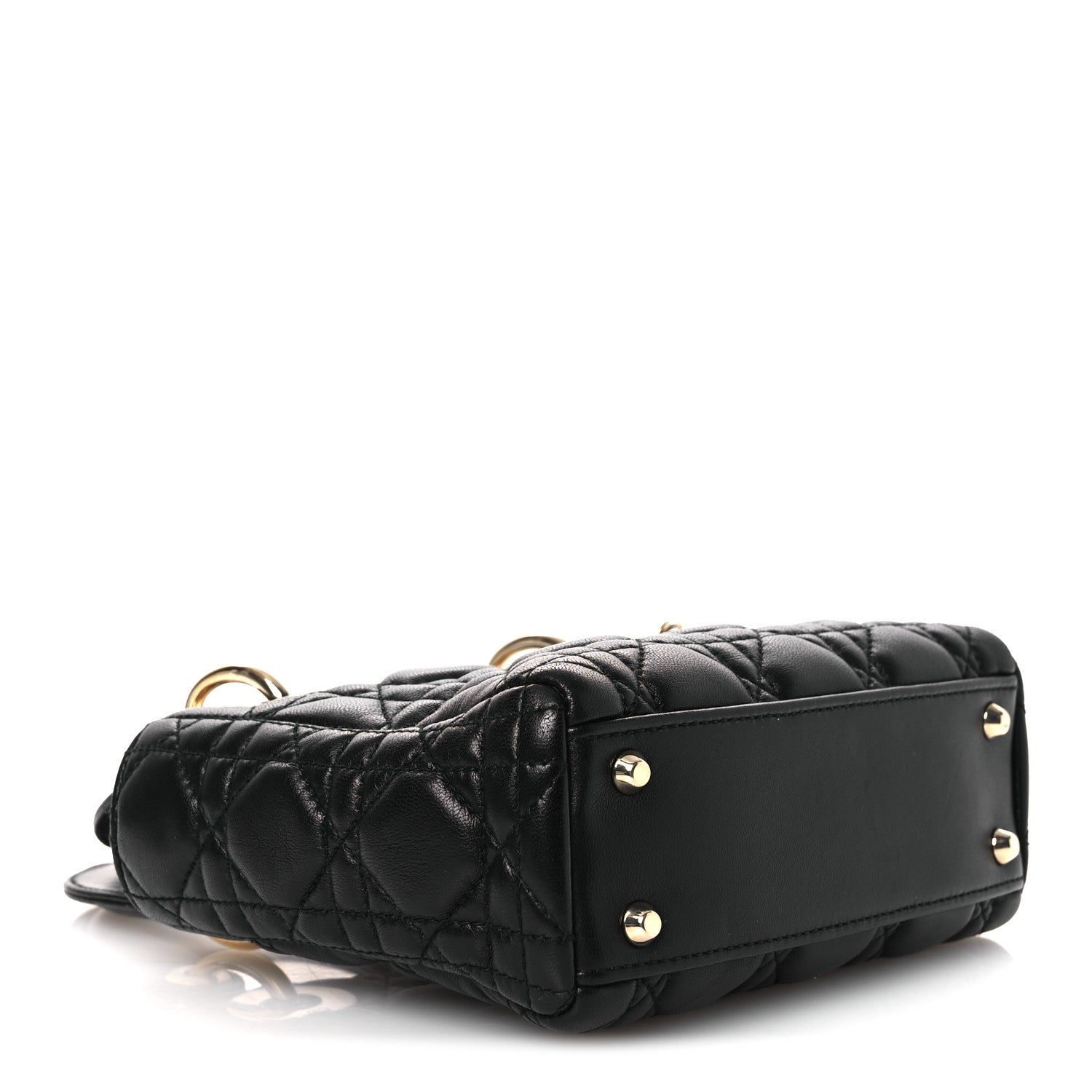 Lambskin Cannage Mini Lady Dior Black