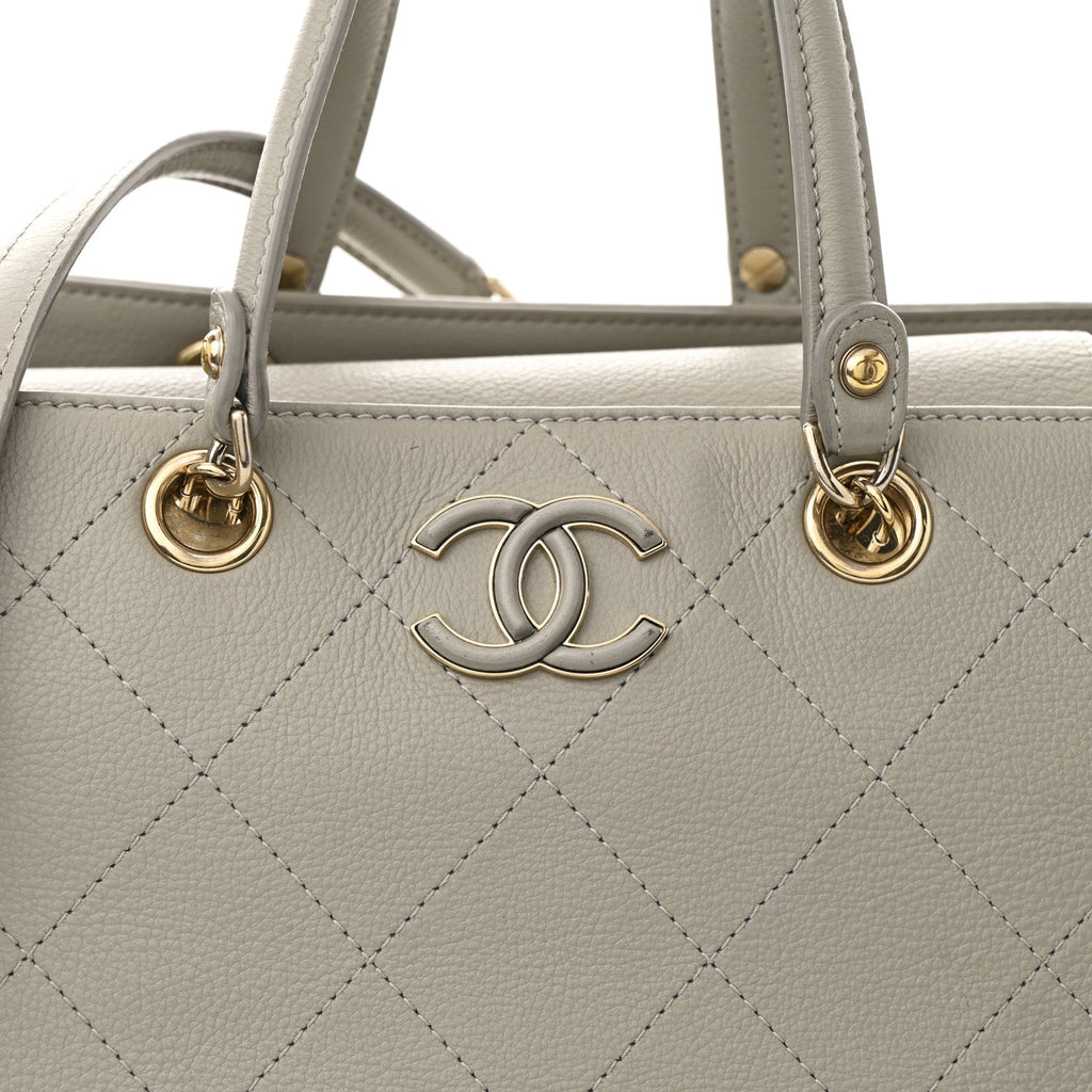 Bullskin Stitched Large Shopping Bag Grey