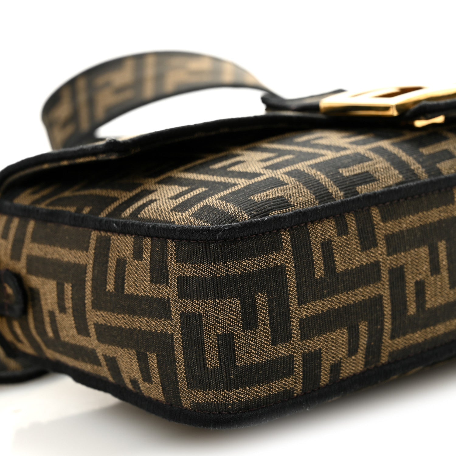 Fabric Jacquard FF 1974 Medium Baguette Tobacco Moro Black