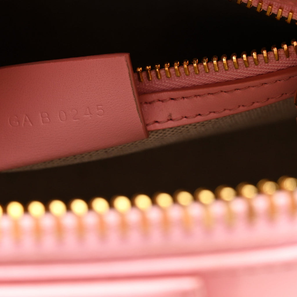 Shiny Lord Calfskin Mini Antigona Flamingo