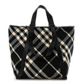 Jacquard Check Festival Tote Black White