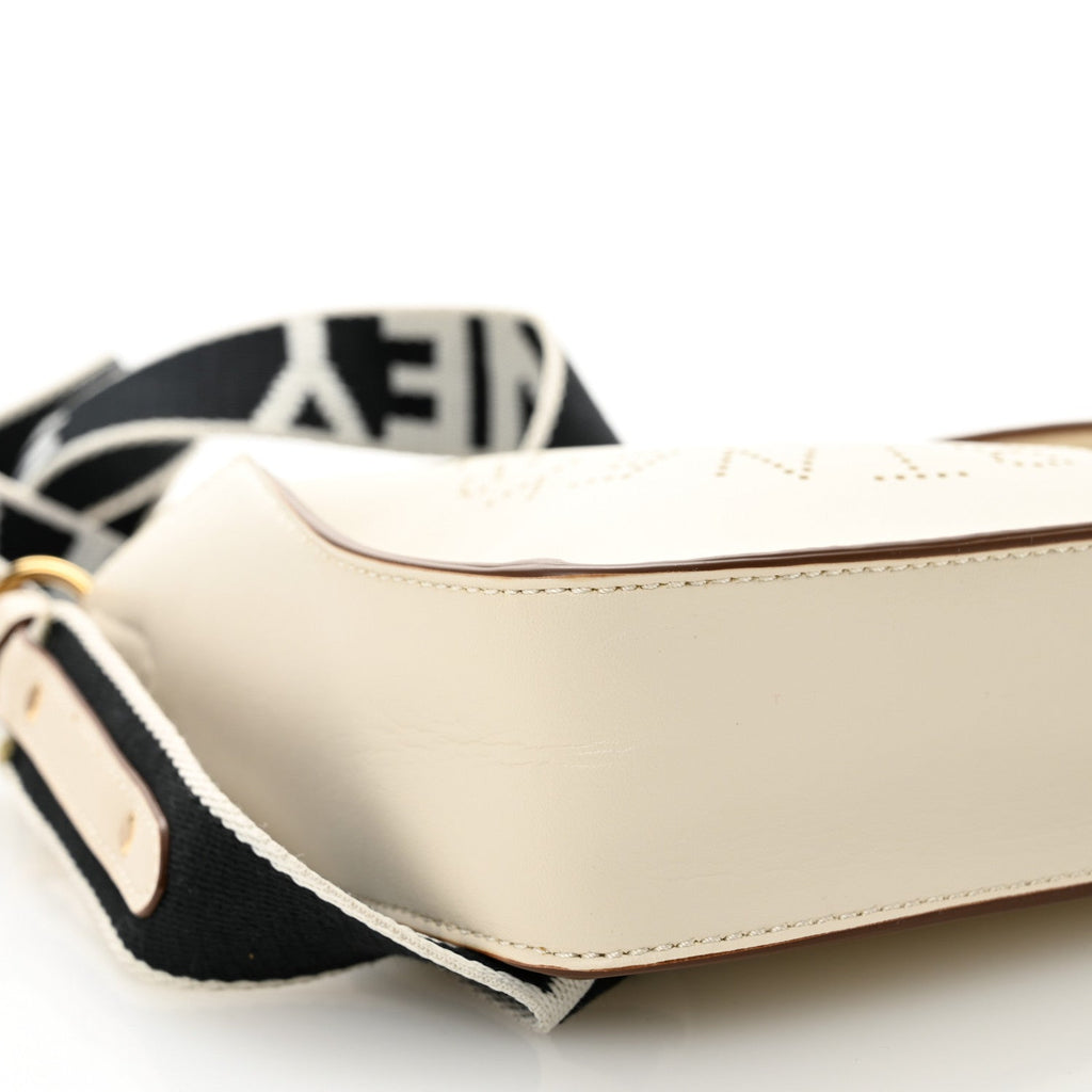 Eco Alter Nappa Perforated Logo Tiny Crossbody White