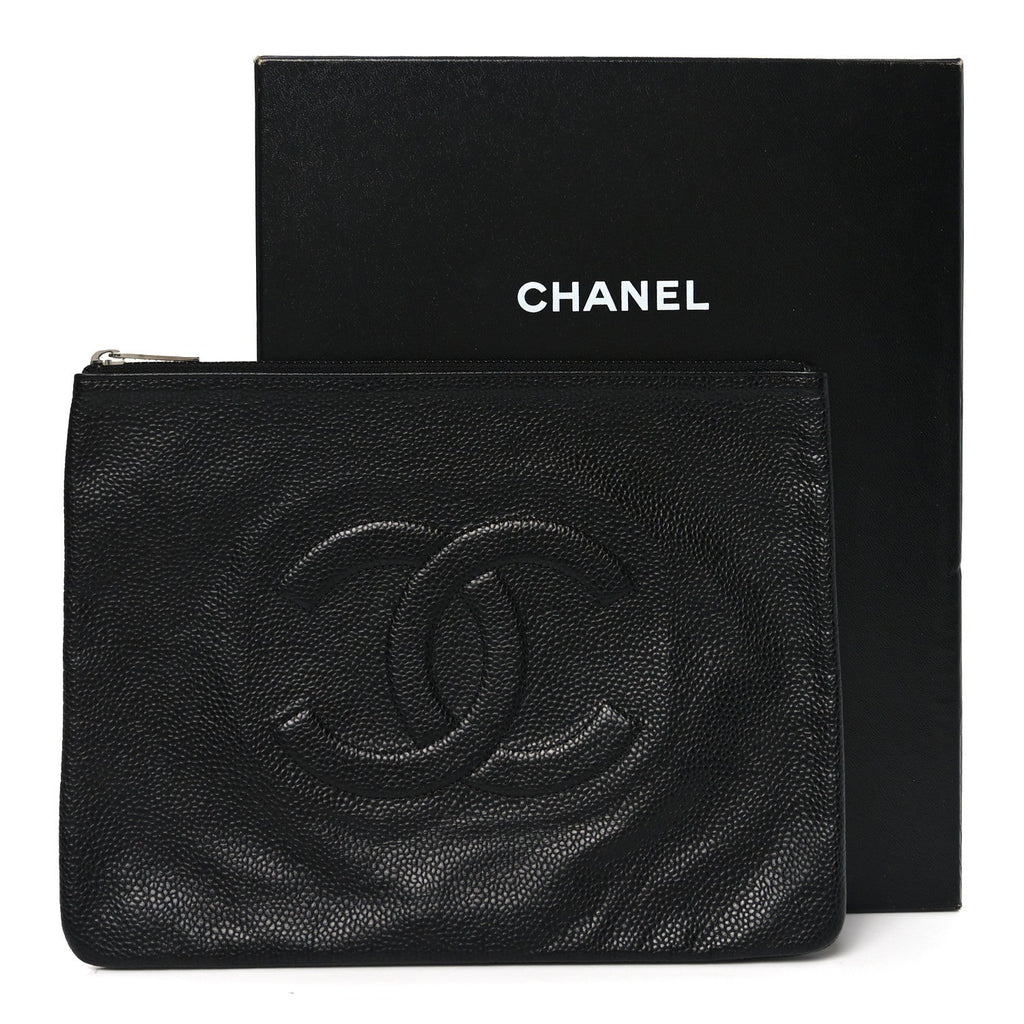 Caviar Timeless CC Cosmetic Pouch Clutch Black