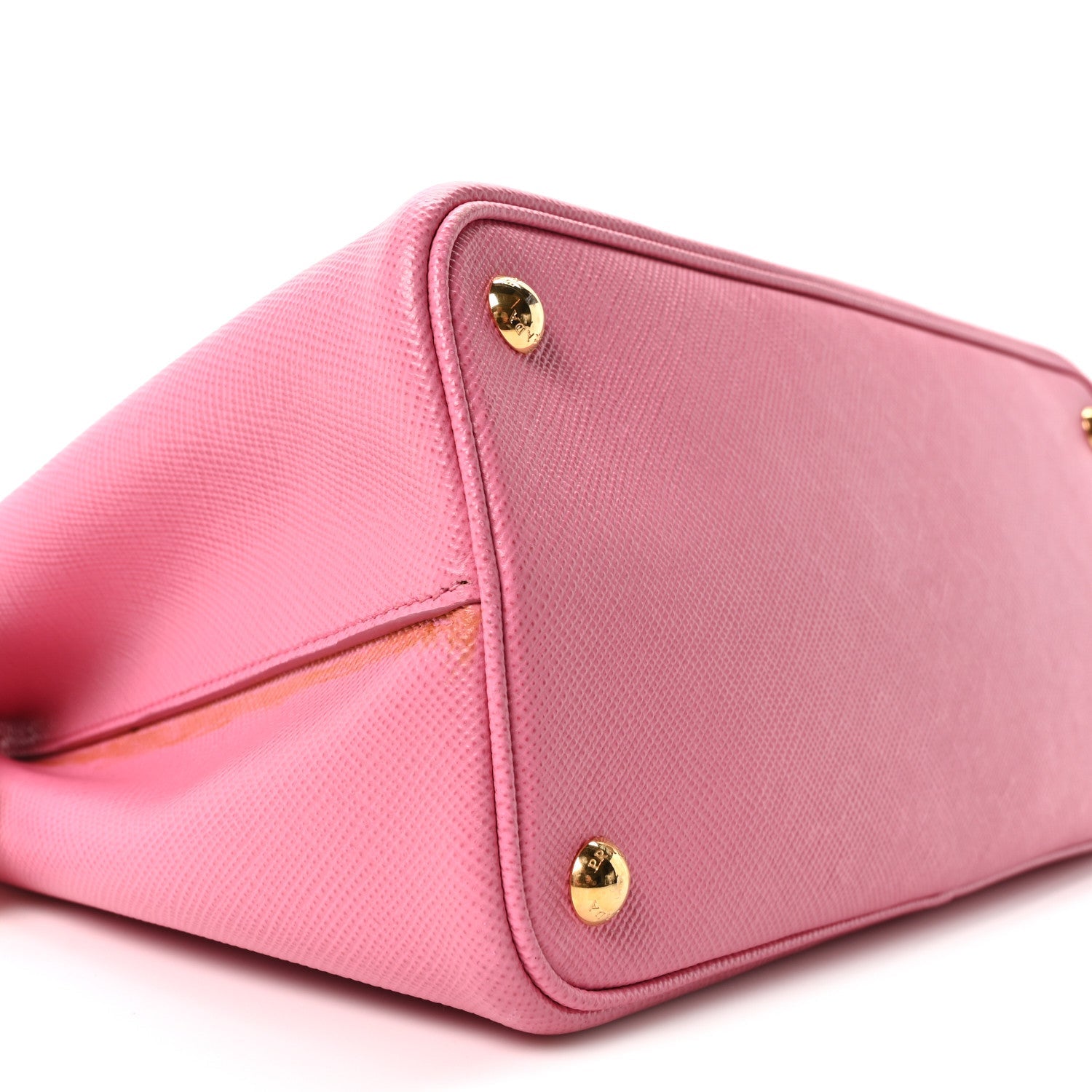 Saffiano Cuir Small Bi-Color Double Bag Begonia Sole