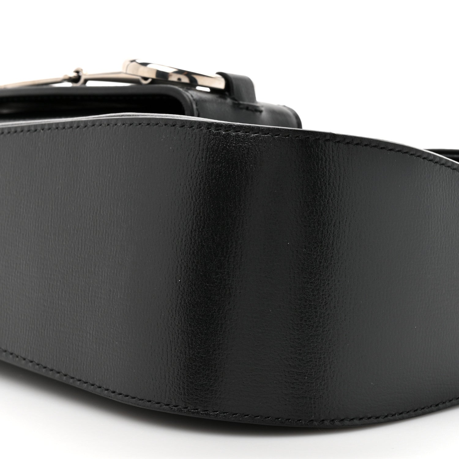 Demetra Small Horsebit 1955 Asymmetric Shoulder Bag Black