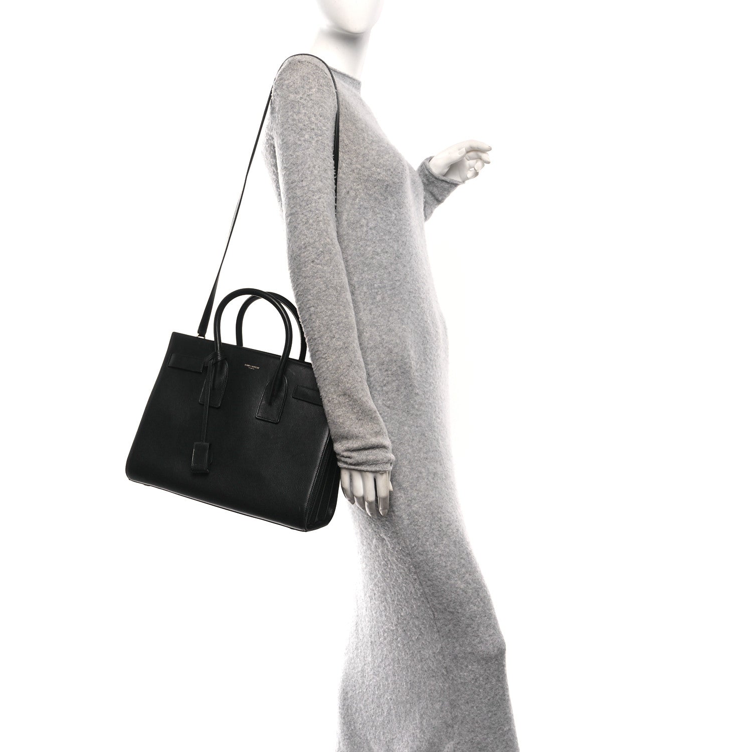 Calfskin Small Sac De Jour Black