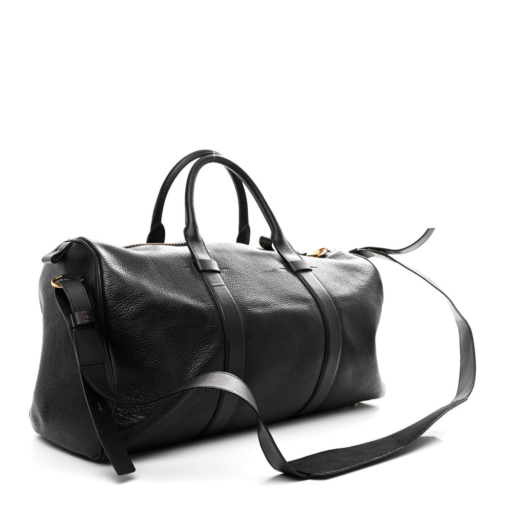 Calfskin Buckley Duffle Bag Black