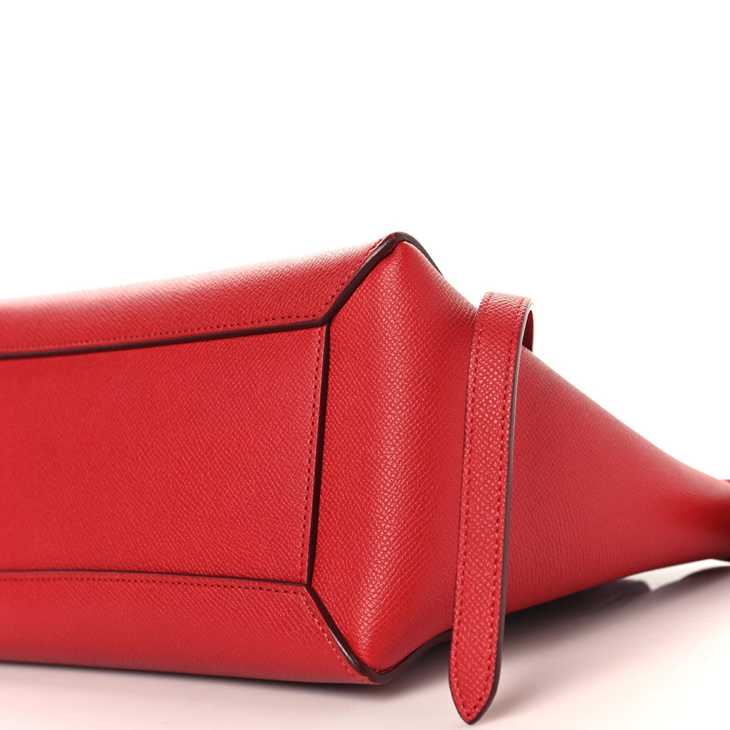 Baby Grained Calfskin Micro Belt Bag Coquelicot
