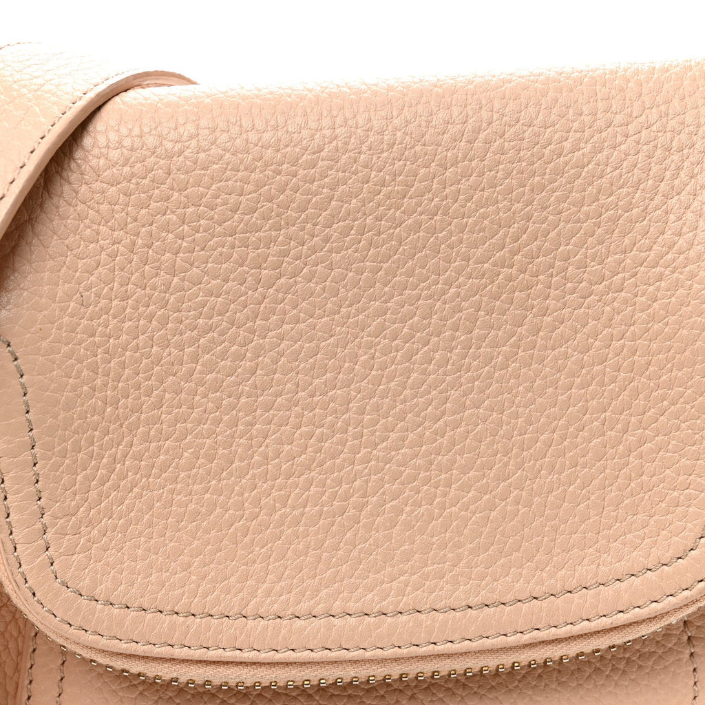 Pebbled Calfskin Jennifer Mini Crossbody Bag Blush Nude