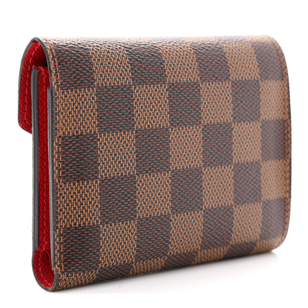 Damier Ebene Victorine Wallet Red