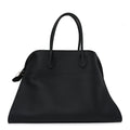 Matte Grained Calfskin Soft Margaux 15 Black