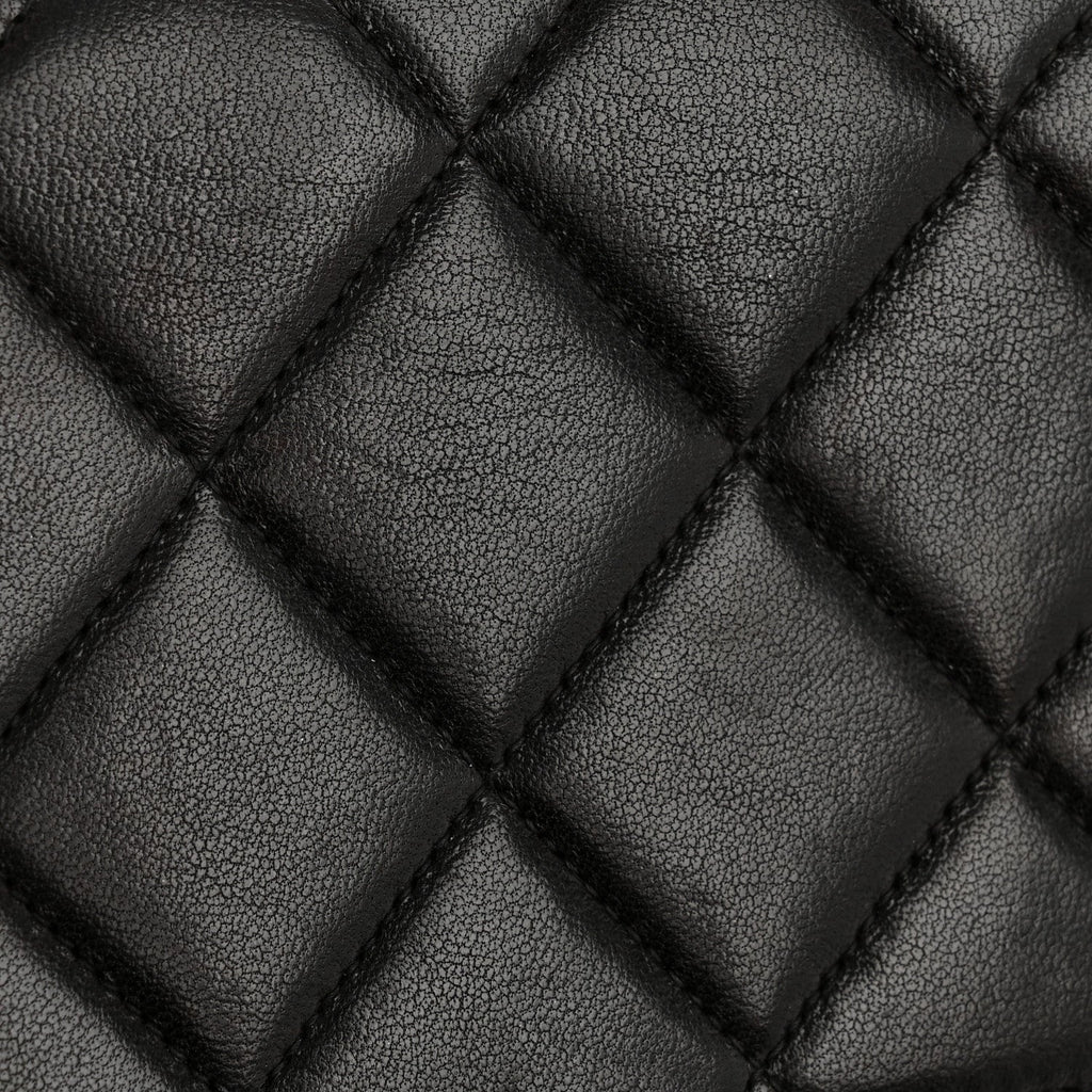 Lambskin Quilted XL Jumbo Single Flap Black