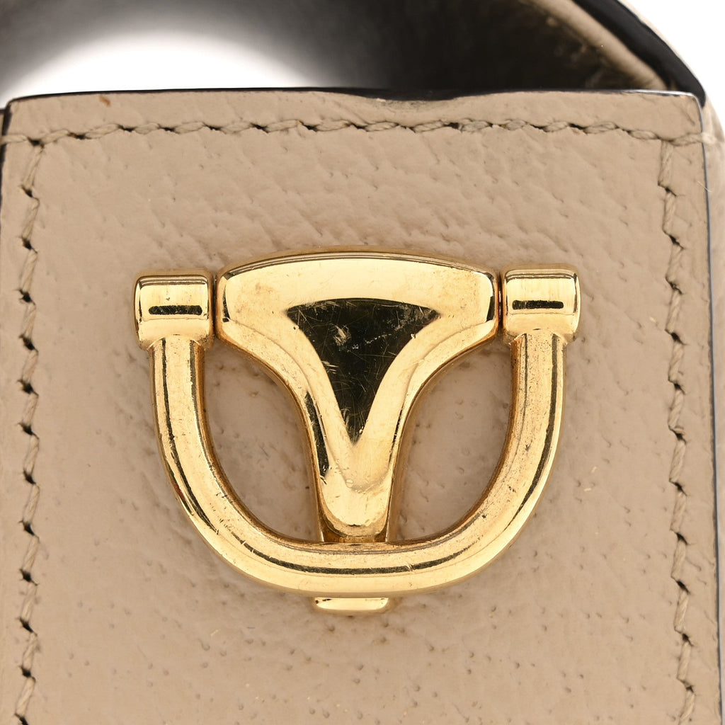 GG Supreme Monogram Textured Dollar Calfskin Web Mini Horsebit 1955 Shoulder Bag Beige Mystic White Oatmeal