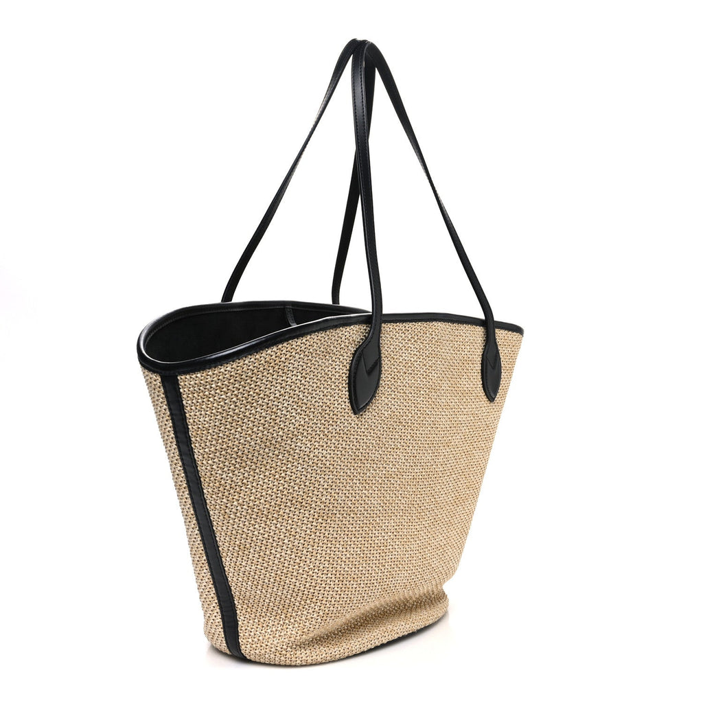 Raffia Saint Jacques Tote Black