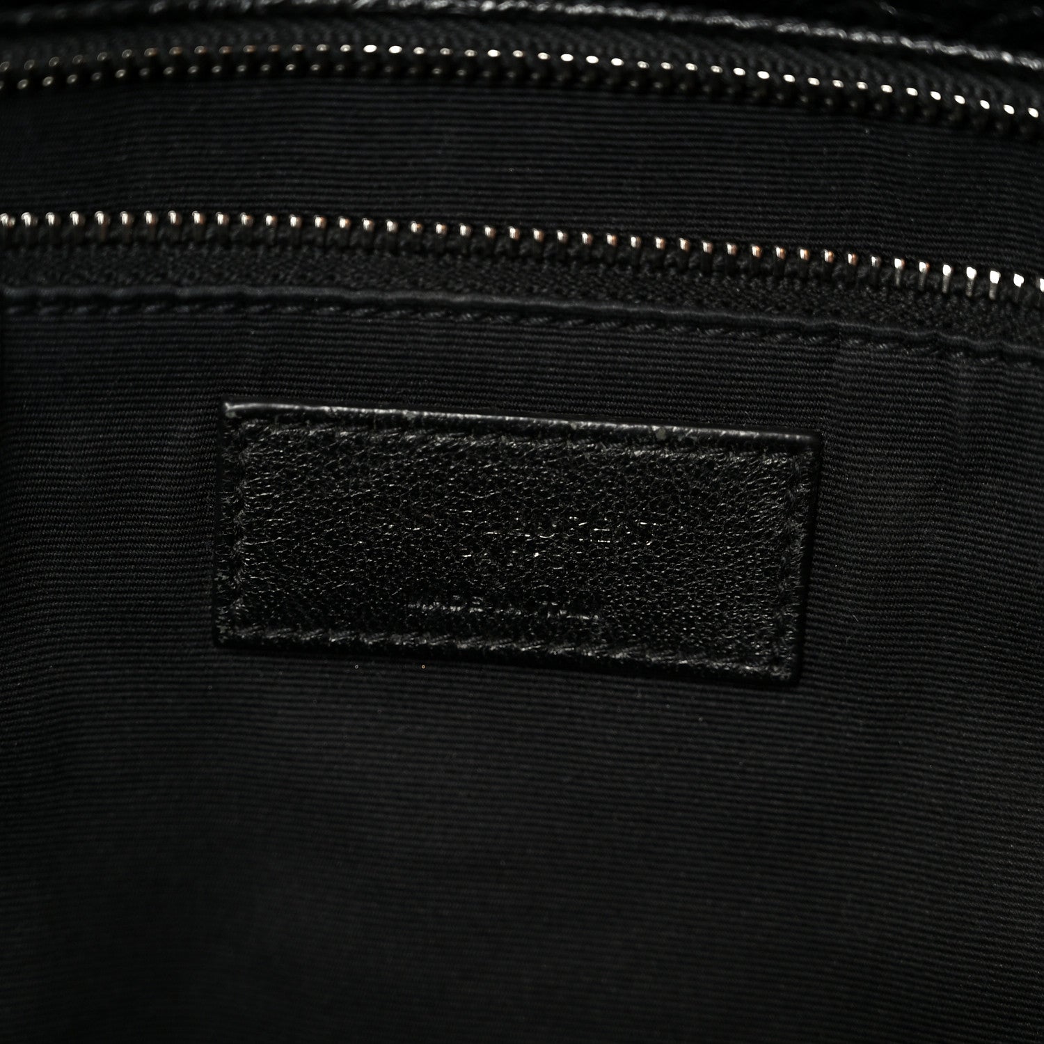 Crinkled Calfskin Matelasse Monogram Large Niki Chain Satchel Black
