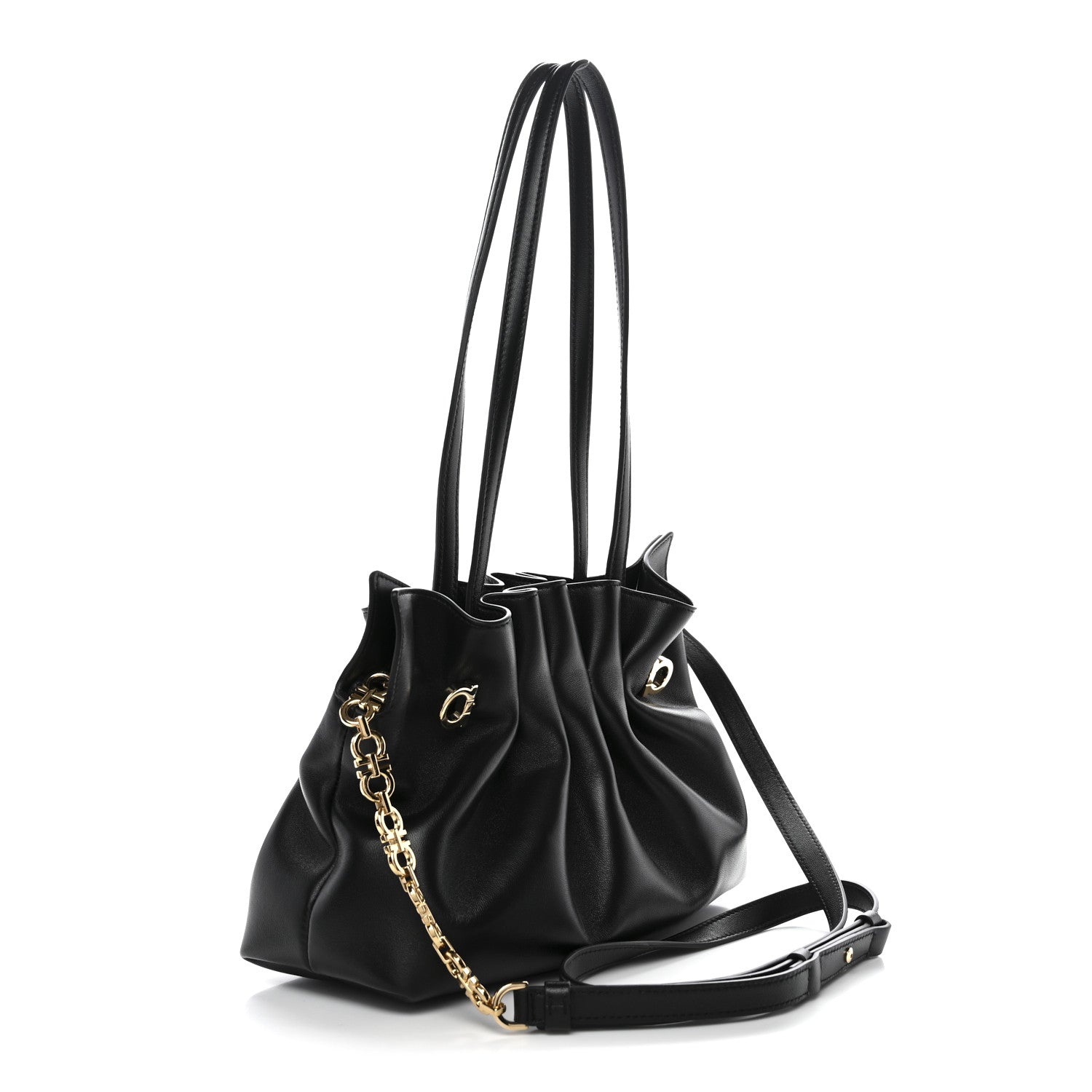 Nappa Small Soft Bag Black