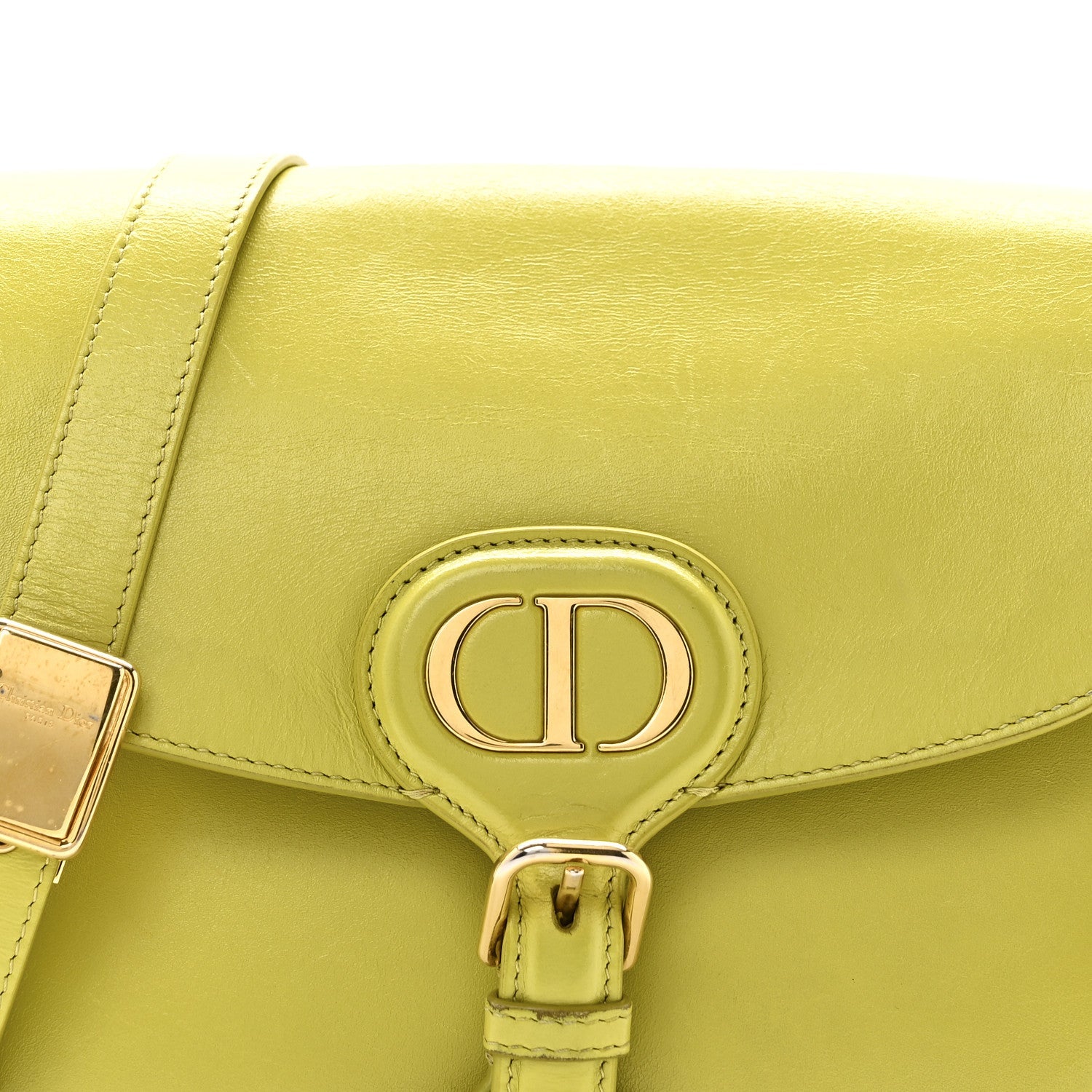 Box Calfskin Medium Bobby Flap Lime