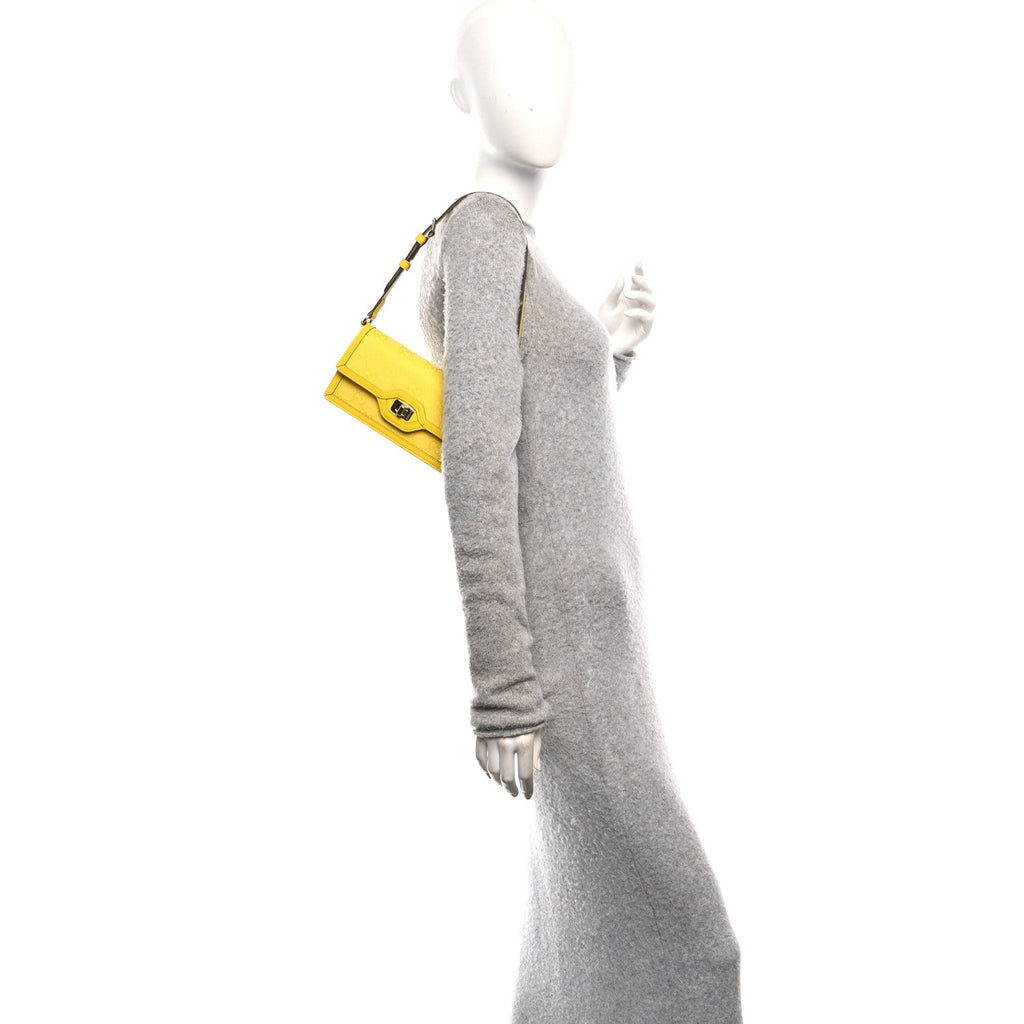 GG Monogram Scratch Lux Calfskin Mini Luce Shoulder Bag Yellow