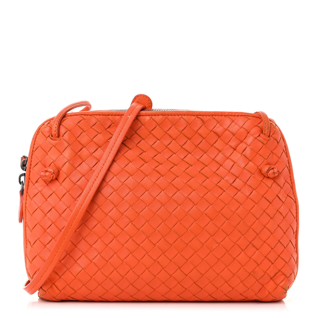 Nappa Intrecciato Nodini Crossbody Messenger Noce