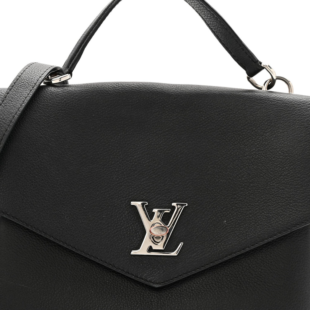 Soft Calfskin My Lockme Top Handle Black